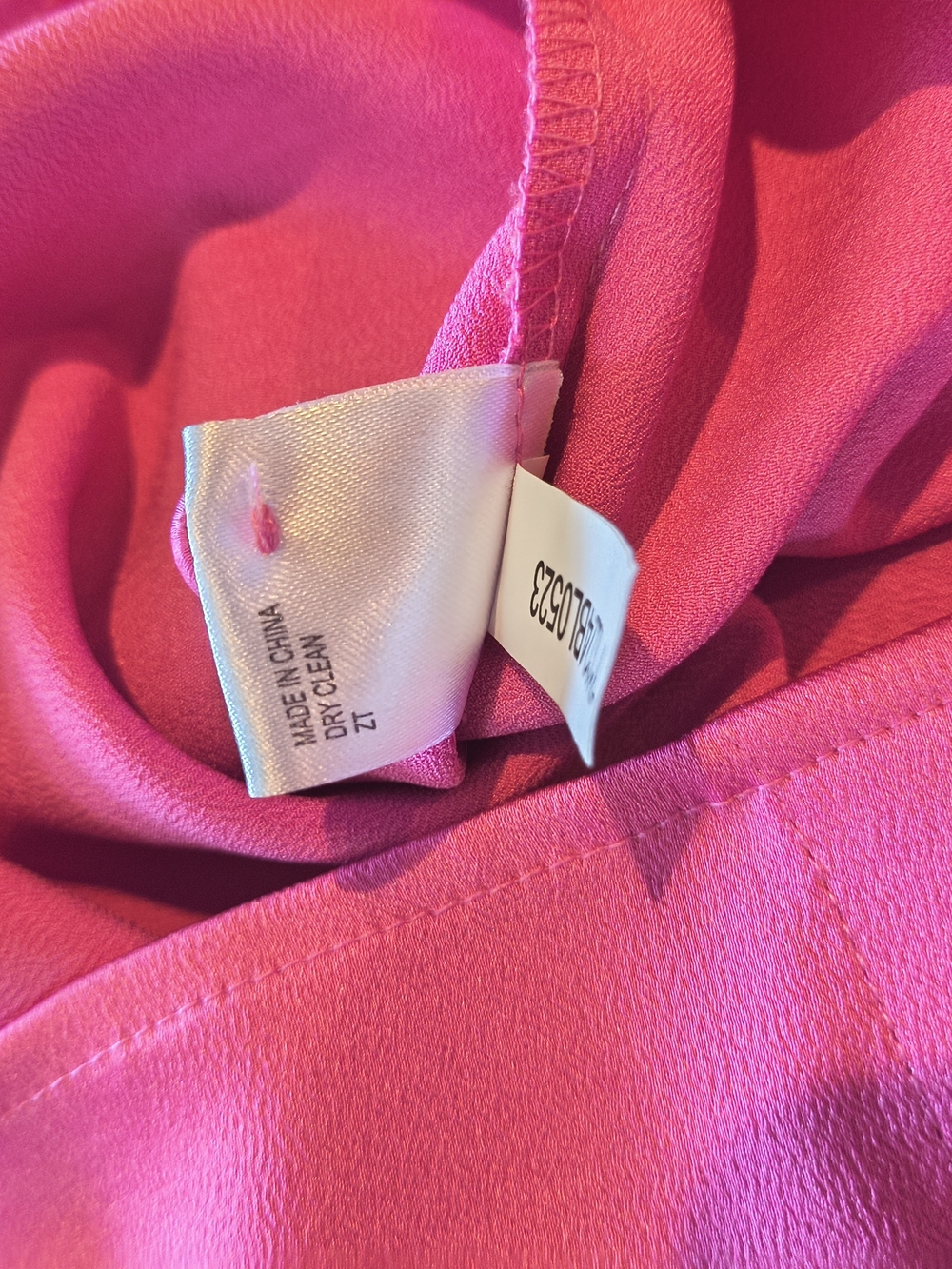 Gianni Bini Hot Pink Button-Down Collared Long Sleeved Blouse Office Night Out - Picture 4 of 11